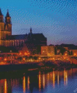 Magdeburg By Night Diamond Painting