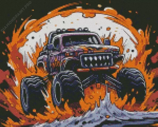 Monster Jam Diamond Painting