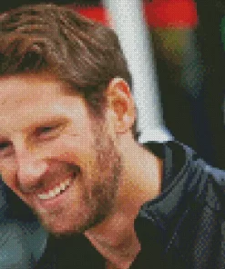 Romain Grosjean Smiling Diamond Painting