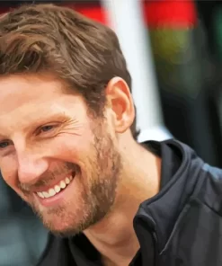 Romain Grosjean Smiling Diamond Painting