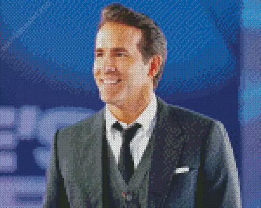 Ryan Reynolds Smiling Diamond Painting