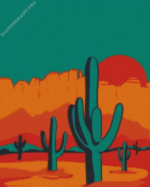 Saguaro Tucson Arizona Diamond Painting