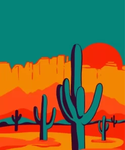 Saguaro Tucson Arizona Diamond Painting