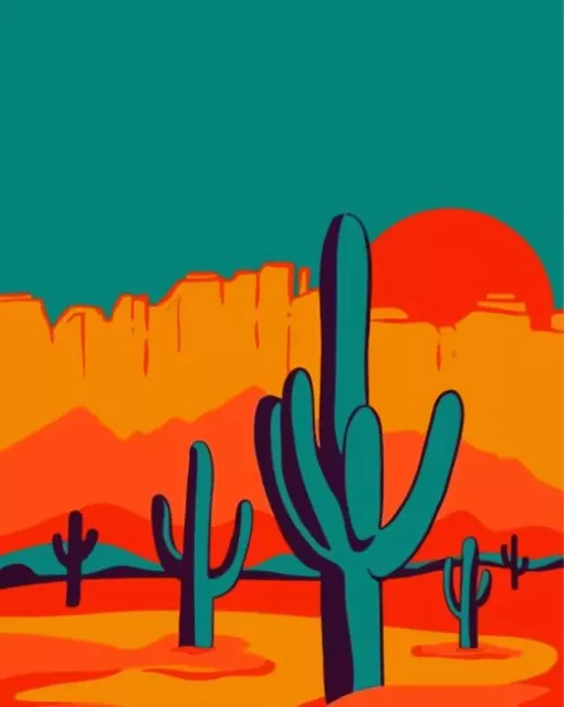 Saguaro Tucson Arizona Diamond Painting