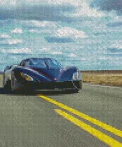 Ssc Tuatara Car On Road Diamond Painting