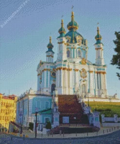 St Andrews Church Kiev Ukraine Diamond Painting