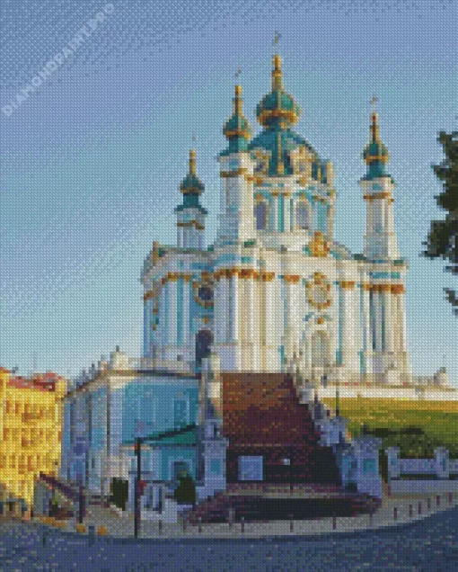 St Andrews Church Kiev Ukraine Diamond Painting