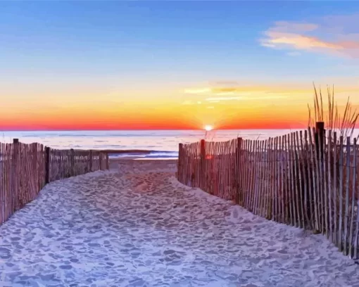 Sunset At Rehoboth Beach Diamond Painting