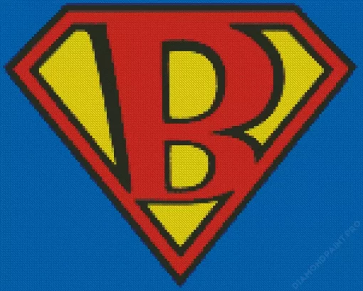 Superman B Logo Diamond Painting