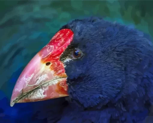 Takahe Head Bird Diamond Painting