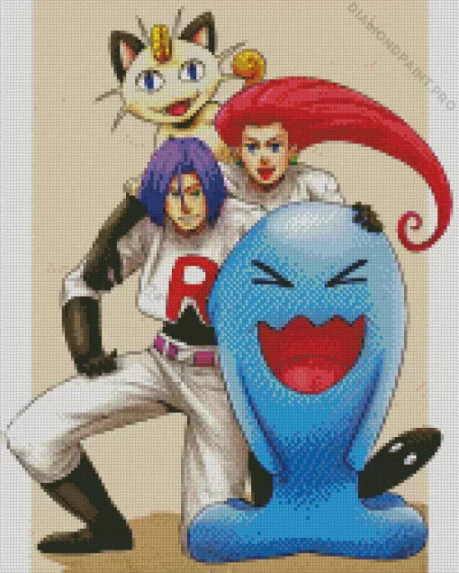 Team Rocket Pokemon Diamond Painting