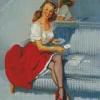 The Ace Of Hearts Gil Elvgren Diamond Painting