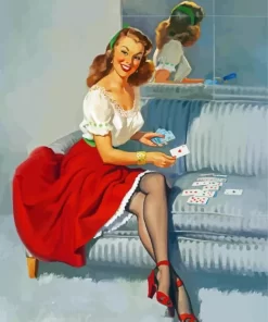 The Ace Of Hearts Gil Elvgren Diamond Painting