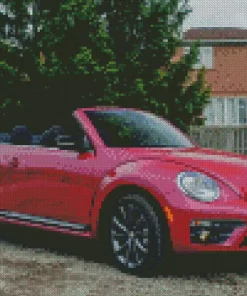 Volkswagen Pink Beetle Diamond Painting