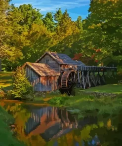 Watermill Mabry Mill Diamond Painting