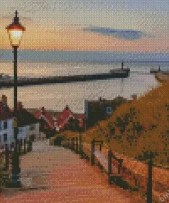 Whitby 199 Steps In England Diamond Painting