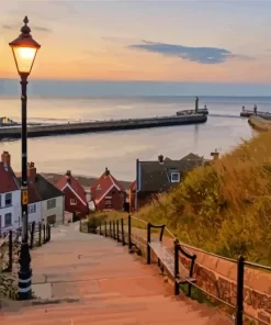 Whitby 199 Steps In England Diamond Painting