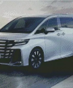 White Toyota Alphard Diamond Painting