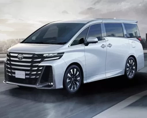 White Toyota Alphard Diamond Painting