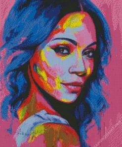 Zoe Saldana Pop Art Diamond Painting