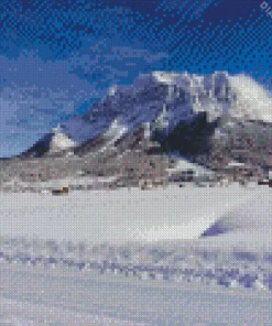 Zugspitze Snowy Mountain Diamond Painting