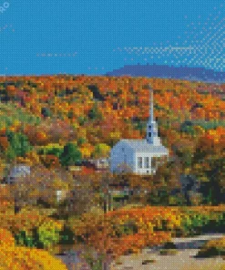 Fall Colors In Stowe Vermont Diamond Painting