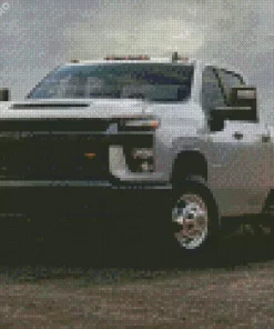 Grey Dually Truck Diamond Painting