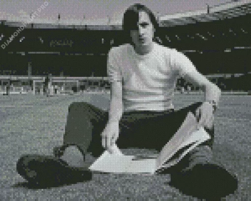 Monochrome Johan Cruyff Diamond Painting