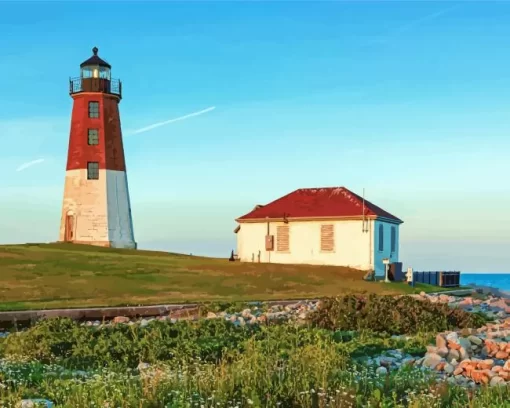 Point Judith Lighthouse Diamond Painting