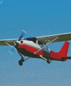 Red Cessna Plane Diamond Painting