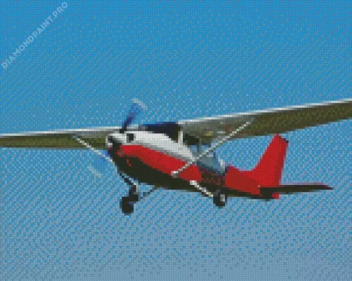 Red Cessna Plane Diamond Painting