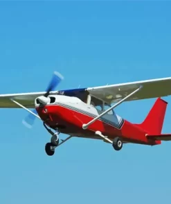 Red Cessna Plane Diamond Painting