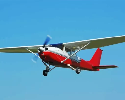 Red Cessna Plane Diamond Painting