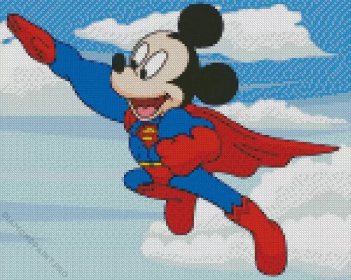 Superman Mickey Diamond Painting