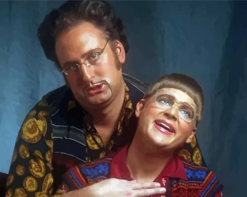 The Comedians Tim And Eric Diamond Painting